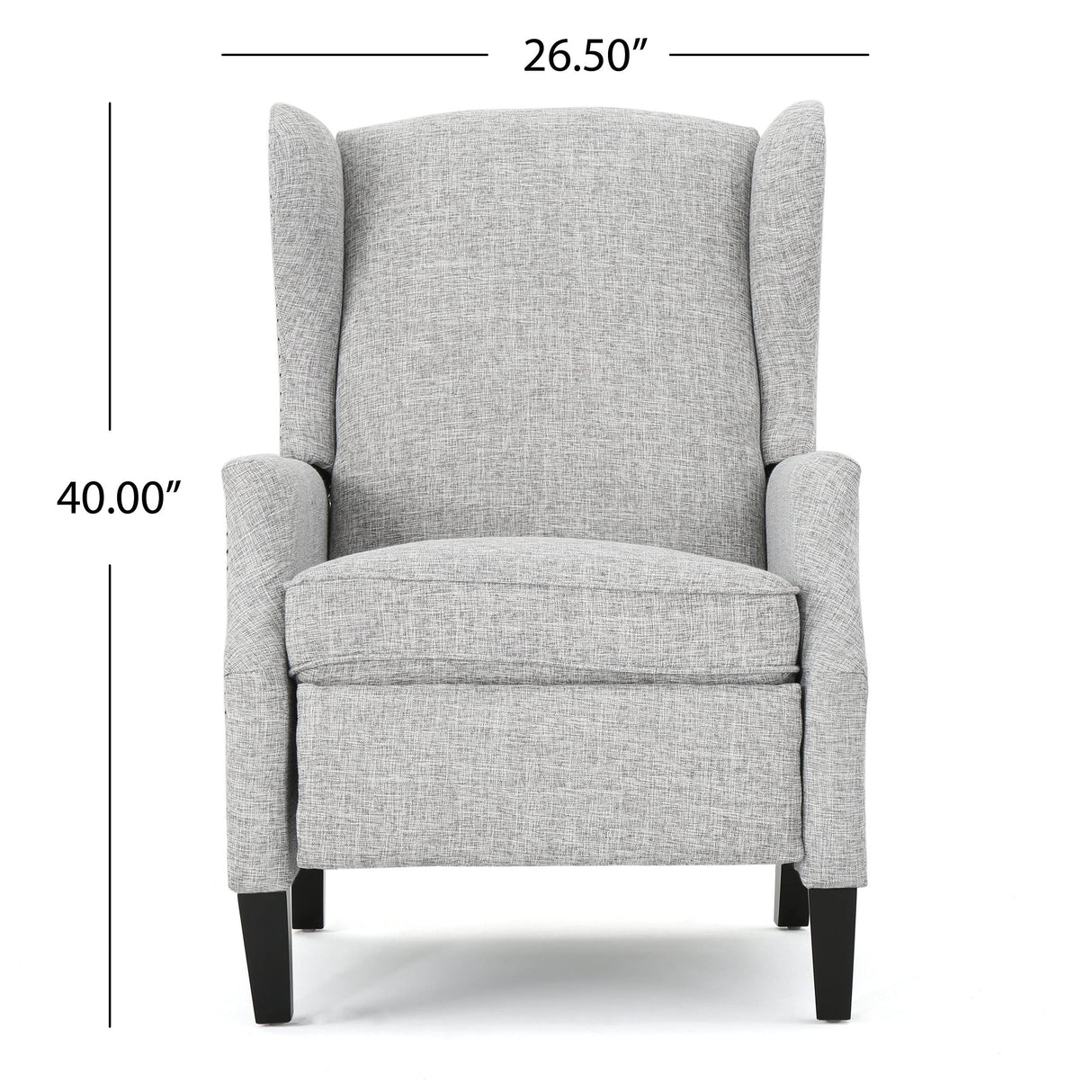 GDFStudio Christopher Knight Home Wescott Traditional Fabric Recliner, Light Grey Tweed GDFStudio