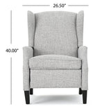 GDFStudio Christopher Knight Home Wescott Traditional Fabric Recliner, Light Grey Tweed GDFStudio