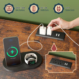 63" Long Dresser for Bedroom with 12 Fabric Drawers Entertainment Center with LED Lights & Power Outlets TV Stand for 70 Inch TV, Organizer for Bedroom, Rustic Brown Romorgniz