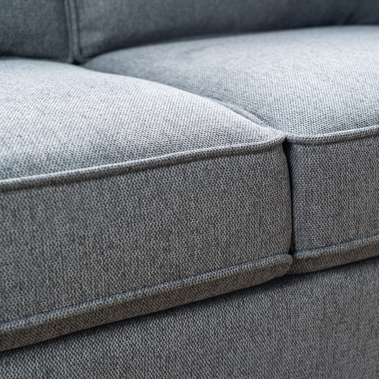 Mellow HANA Modern Linen Fabric Sofa Couch with Armrest Pockets, Dark Heather Grey Mellow