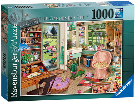 Ravensburger The Garden Shed Puzzle - 1000 Piece Jigsaw | Unique Piece Design | Softclick Interlocking Technology | Premium Artistic Imagery | Ideal for Ages 14 and Up Ravensburger