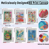 KICHANG Diamond Painting Kits for Adults - 6pack DIY 5D Diamond Art Kits Full Drill Diamond Dots Paintings with Diamonds Gem Art and Crafts Home Decor 12x16inch KICHANG