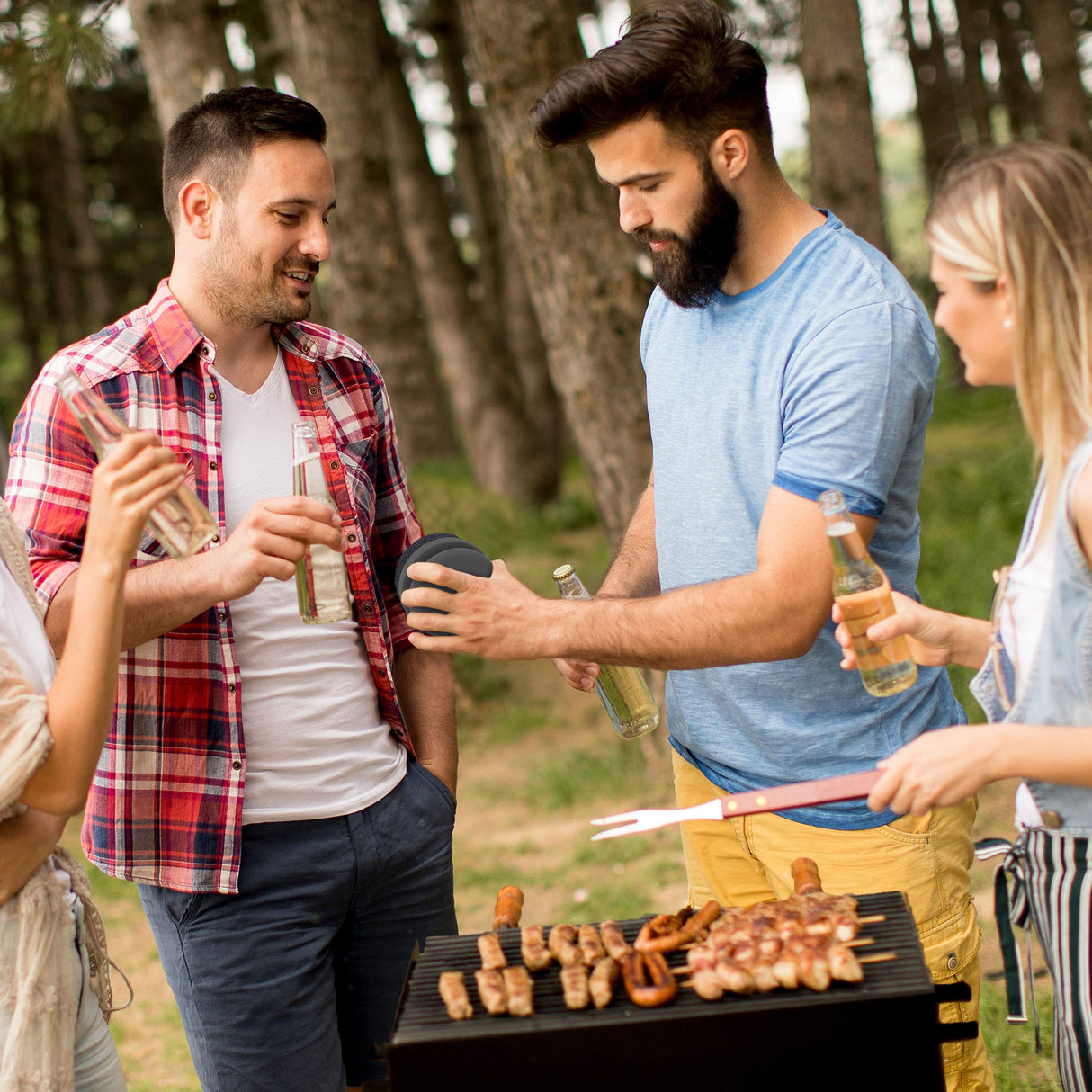 SCRUBIT Grill Cleaning Brush - Grill Sponge Bristle Free BBQ Cleaner with Heavy Duty Scrubber Pad, Safe Cast Iron and Griddle Scraper Pads, Ideal Accessories for Charcoal and Gas Grills - 2 Pack SCRUBIT