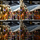 XURISEN 403FT Christmas Lights, 1000 LED Super Long String Lights 8 Modes & Memory Timer Plug in Twinkle Fairy Lights Decor for Home Xmas Party Wedding XURISEN