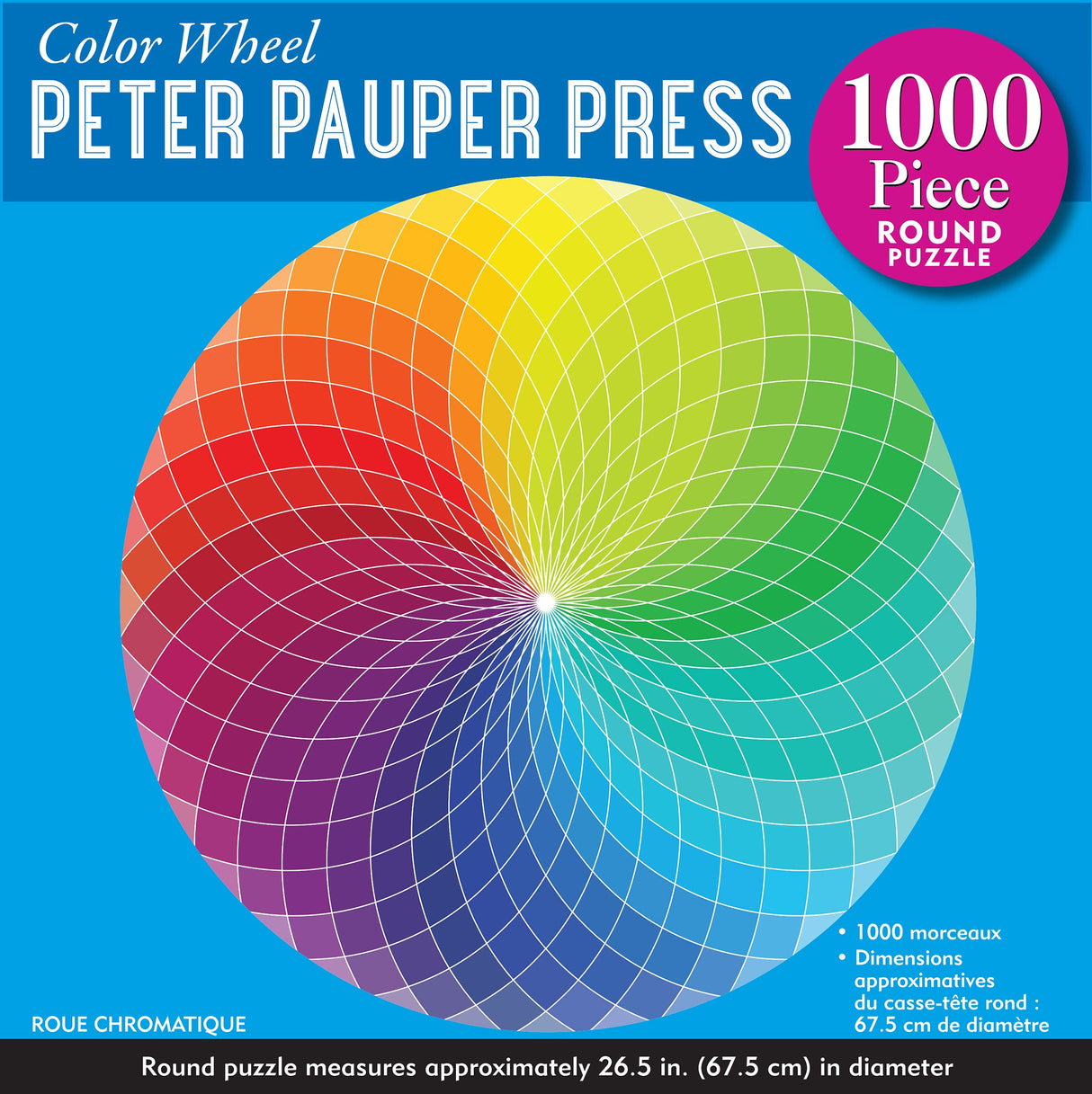 PETER PAUPER PRESS Color Wheel 1000 Piece Round Jigsaw Puzzle PETER PAUPER PRESS