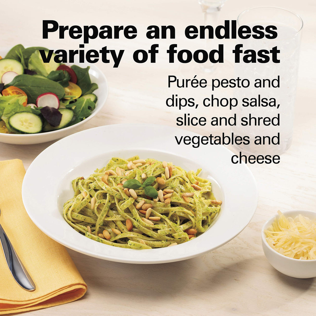 Hamilton Beach Food Processor & Vegetable Chopper for Slicing, Shredding, Mincing, and Puree, 8 Cup, Black Hamilton Beach