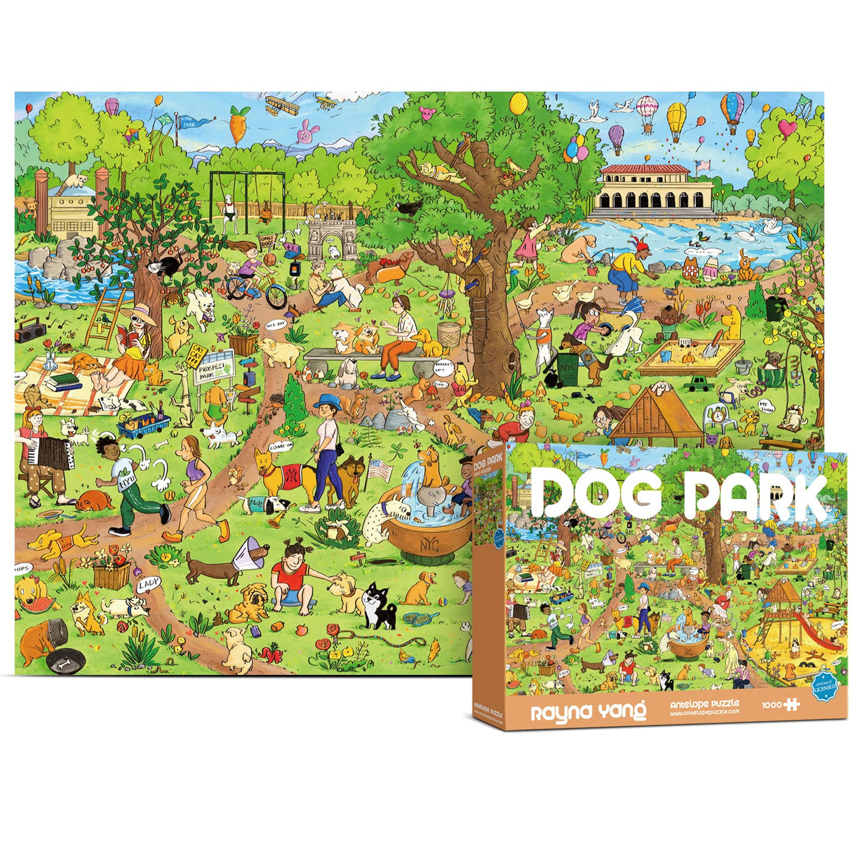 Antelope - 1000 Piece Puzzle for Adults, Dog Park Jigsaw Puzzles 1000 Pieces - 1000 Pieces High Resolution, Matte Finish, Smooth Edging, No Dust Leisure Animal Puzzle ANTELOPE
