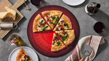 Le Creuset Stoneware Round Pizza Stone, 15 in., Cerise Le Creuset