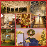 Areker 82ft 1000LED Christmas Lights Outdoor Indoor, Green Wire Christmas String Lights Plug in, Ultra Bright 8 Modes Waterproof Fairy Lights for Xmas Tree Party Wedding Decoration, Warm White Areker