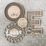 Custom Boho Wood & Acrylic Personalized Name Sign, 3D Layered Handmade Rattan Wall Decor for Nursery or Child's Bedroom - Gift for Baby Shower, Imaginate