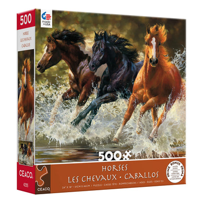 Ceaco - Horses - Splash - 500 Piece Jigsaw Puzzle