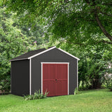 Handy Home Products Rookwood 10x12 Do-It-Yourself Wooden Storage Shed Brown Handy Home Products