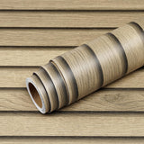 Livelynine Peel and Stick Wallpaper Wood Slats Self Adhesive Wall Paper 15.8x197 Faux Wood Contact Paper Peel and Stick Accent Wall Vinyl Cubicle Wallpaper Natural Wooden Slats for Wall Decor Bedroom Livelynine