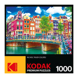 RoseArt - Kodak Premium - Colorful Waterfront Buildings, Amsterdam - 1000 Piece Jigsaw Puzzle for Adults RoseArt