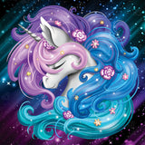 DIAMOND ART CLUB Aurora The Unicorn Diamond Painting Kit, Fantasy Diamond Canvas, Round 5D Diamond Art Kits for Adults and All Ages, 13" x 13" (33 x 33 cm) DIAMOND ART CLUB