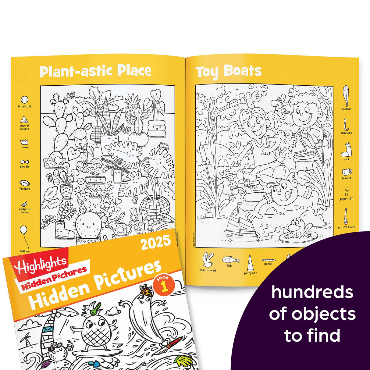 Highlights Hidden Pictures 2025 Activity Books for Kids Ages 6 and Up, 4-Book Set of Travel-Friendly Screen Free Seek and Find Fun, Books Double as Coloring Books Highlights for Children