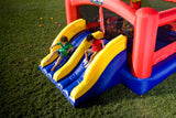 Blast Zone Triple Play Inflatable Combo Bounce House - Massive 16x14 - Blower - Premium Quality - 7 Players - Double Slides Blast Zone