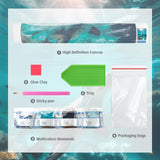 GVYGVY Diamond Art Kits for Adults, Cute Ocean Seal 5d DIY Full Drill Diamond Painting Kits for Adults Beginners, Diamond Painting Art Craft Kits for Adults, Wall Home Decor(No Frame) 12x16 Inch GVYGVY