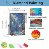 SHONGSHU 5D Diamond Art Kit for Adult, Magical Ice Cave Fantasy Landscape, Diamond Painting Kits for Beginners, Fantastic Landscapes DIY Full Drill Dots Gem Art Paint for Home Wall Decor 12 x 16 Inch SHONGSHU
