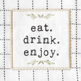 DII Home Sweet Farmhouse Kitchen Collection, Dishtowel Set, 18x28, Black, 4 Count DII