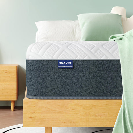 HOXURY Full Mattress, 14 Inch Green Tea Memory Foam Mattress in a Box, Medium Firm Full Size Mattress for Pressure Relief, CertiPUR-US Certified HOXURY
