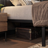 Allewie Full Size Metal Platform Bed Frame with Victorian Style Wrought Iron-Art Headboard/Footboard, No Box Spring Required, Black Allewie