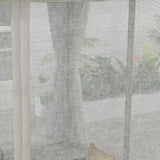 Outsunny 10' x 13' Louvered Pergola Hardtop Gazebo with Adjustable Aluminum Roof and Frame, Outdoor Pergola with Curtains and Netting, for Garden, Lawn, Backyard, and Deck, White Outsunny