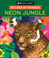 Brain Games - Sticker by Number: Neon Jungle (28 Images to Sticker) WoodArtSupply