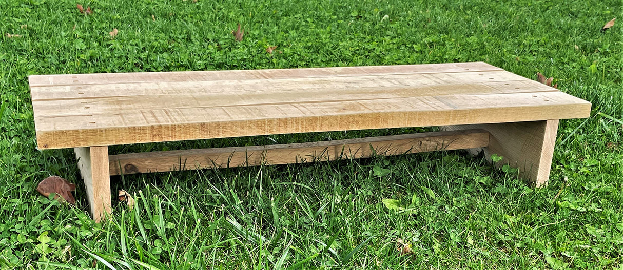 Classic Amish Reclaimed Wood Deck/Spa Step, Patio Door Platform, Indoor/Outdoor Stair/Step Stool. Natural, Rustic, Heavy Duty, Wide, Versatile. Handmade in USA. 36 x 14 x 7”. Forest-to-Table