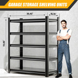 Phonando 72" Hx36 Wx16 D 5-Tier Garage Shelf, 3000 lbs Heavy Duty Storage Shelves, Easy Assembly Adjustable Stainless Shelving, Suitable for Garage Basement Office Farmhouse etc Phonando