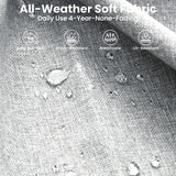 ovios Patio Loveseat, 2-Seater Outdoor Wicker Sofa Couch with Comfy Cushions, All Weather High Back Deep Seating Rattan Love Seat for Porch Deck Balcony, Grey ovios