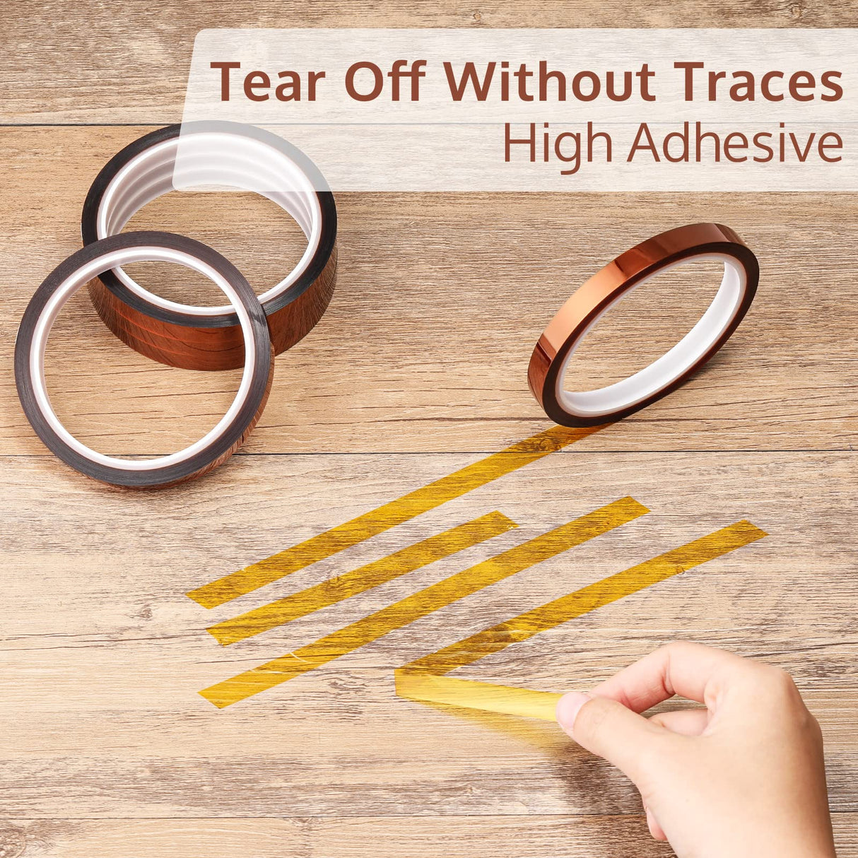 OFFNOVA 5 Rolls Heat Resistant Tape 0.4 inch x 108 ft High Temperature No Residue Heat Transfer Tape Up to 300¡æ(572¨H) for Tumbler Sublimation Print and Heat Transfer Vinyl OFFNOVA