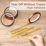 OFFNOVA 5 Rolls Heat Resistant Tape 0.4 inch x 108 ft High Temperature No Residue Heat Transfer Tape Up to 300¡æ(572¨H) for Tumbler Sublimation Print and Heat Transfer Vinyl OFFNOVA