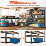 REIBII 48" W Garage Shelving 3020LBS Storage Shelves 5 Tier Heavy Duty Shelving Adjustable Garage Shelves for Basement, Warehouse, Commercial, Easy Assemble, 48" W x 72" H x 24" D REIBII