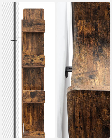 VASAGLE Tree-Shaped Bookshelf with 13 Shelves in Rustic Brown VASAGLE