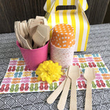 Bulk Mini Wooden Spoons -Eco Friendly Disposable Biodegradable - 3.75 Inches - 300 Pack Outside the Box Papers Brand Outside the Box Papers