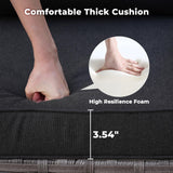 ovios 9 Pieces Patio Furniture Set, Outdoor Wicker Sectional Sofa with 30" Fire Pit Table Swivel Chair, Modern Modular Deep Seat Rattan Couch Conversation Sets, Black ovios