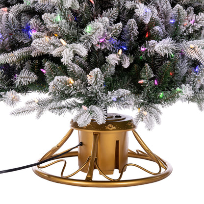 Vickerman 360 Degree Rotating Tree Stand - for Artificial Christmas Trees up to Maximum 120 Lbs - Gold Color - Stand for Artificial Christmas Tree - Spinning Christmas Tree