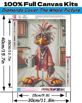 5D Diamond Art Kits for Adults Beginners,Tired Bird DIY Full Round Drill Diamond Painting Kits,Animal Coffee Paint by Diamonds Dots Gem Art Easy,Home Wall Decor11.8x15.7 Inch Acelii