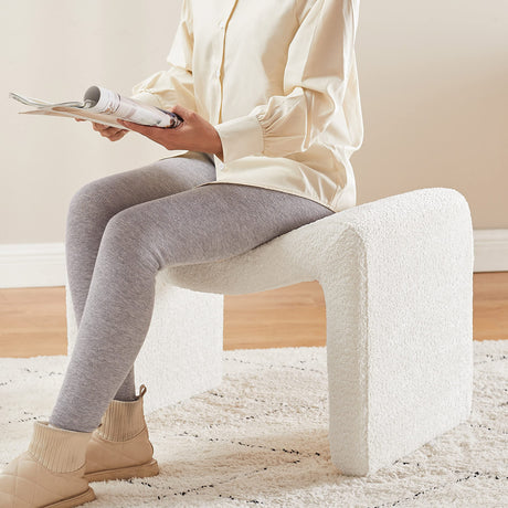 VANOMi Small Footstool Ottoman, Multi-Functional Modern Foot Stool, Sofa Footrest Extra Seating for Living Room, Entryway, Hallways and Bedrooms VANOMi