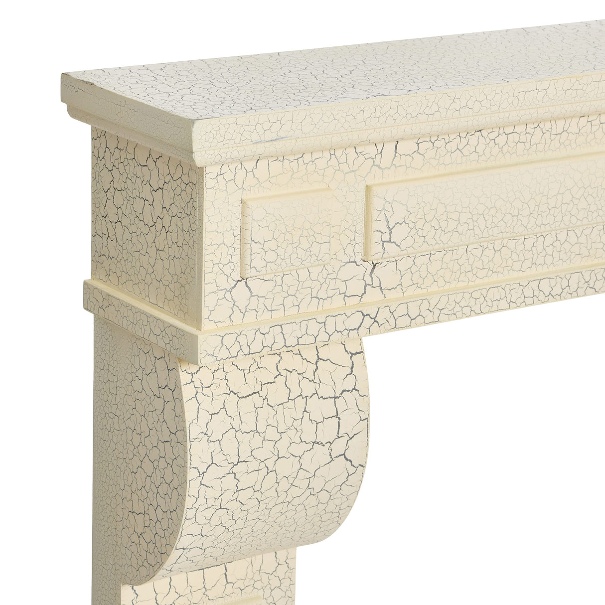 Creative Co-Op Lodge Fireplace Mantel, Distressed Cream Creative Co-Op