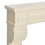 Creative Co-Op Lodge Fireplace Mantel, Distressed Cream Creative Co-Op