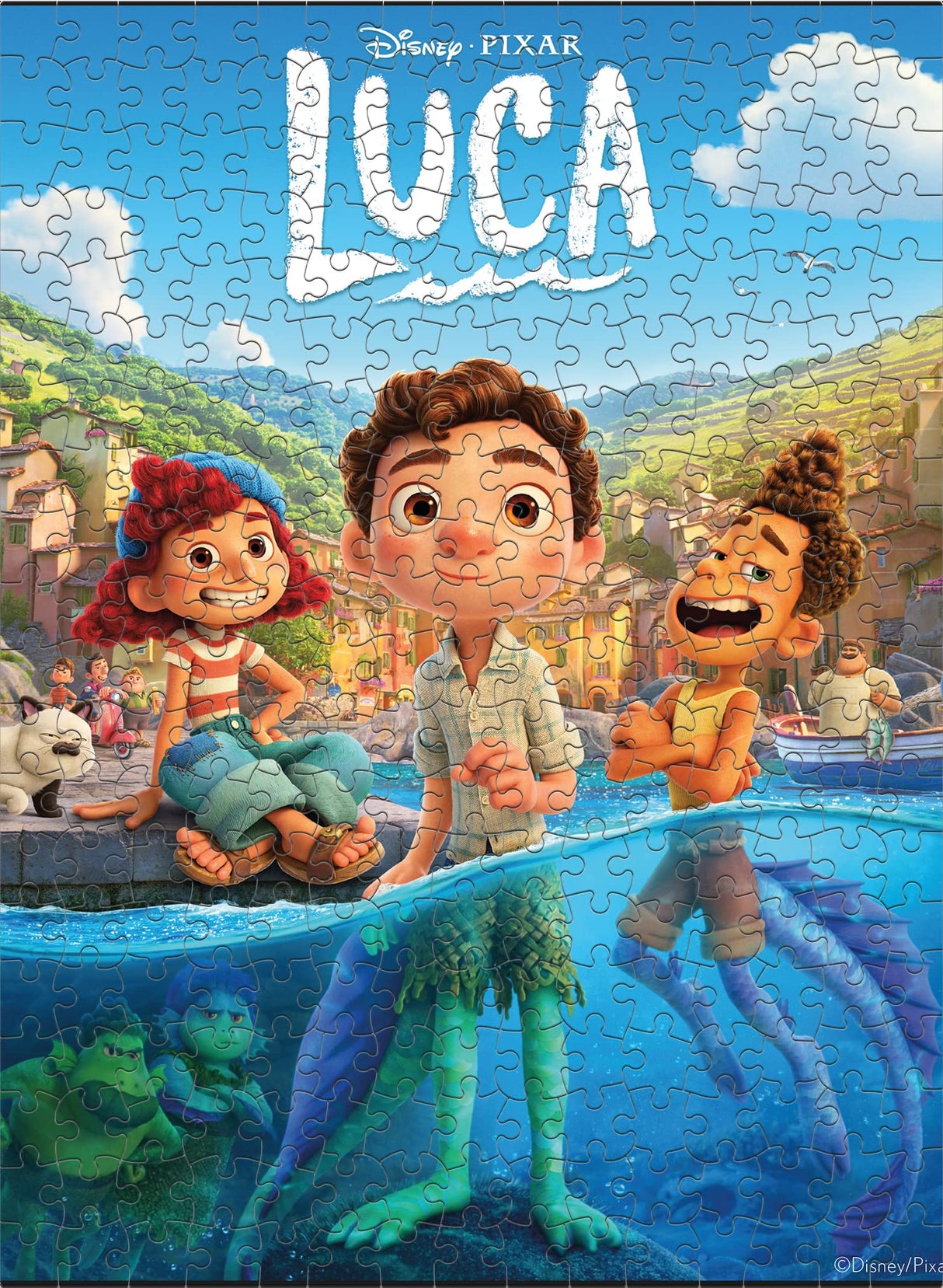 Ceaco - 5 in 1 Multipack – Disney Movie Posters – Encanto, Moana, Luca, Soul & Raya and The Last Dragon - (2) 300 Piece, (2) 500 Piece, (1) 750 Piece Jigsaw Puzzles Ceaco