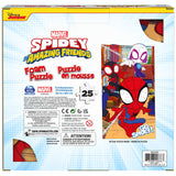 Marvel, 25-Piece Jigsaw Foam Squishy Puzzle Go Spidey! Disney Junior Spidey and his Amazing Friends Show, for Kids Ages 4 and up Spin Master Games