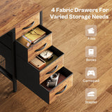 Huuger 47 Inch Computer Desk with 4 Drawers, Office Desk with Mesh Shelf, Gaming Desk, Large Storage, Writing Desk Work Desk for Home Office, Study, Bedroom, Work from Home, Rustic Brown Huuger