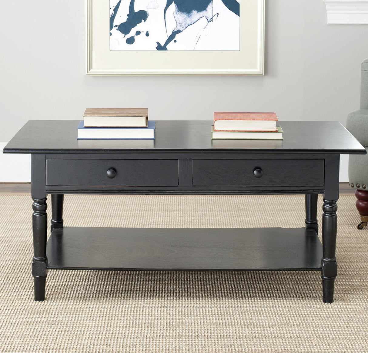Safavieh American Homes Collection Boris Distressed Black Coffee Table Safavieh