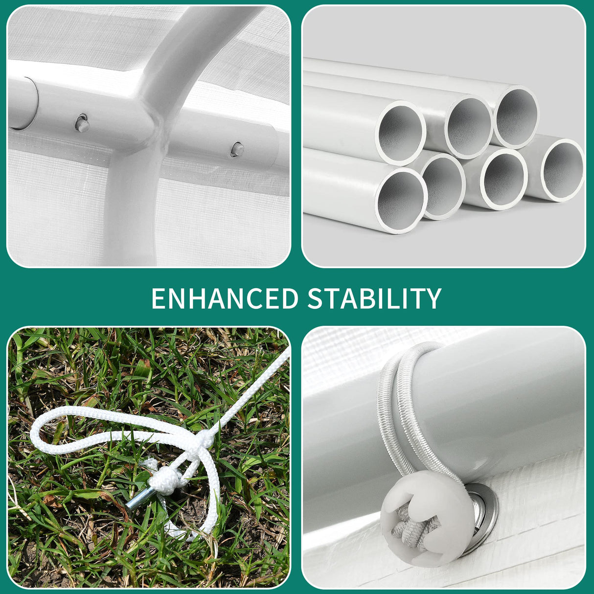 YITAHOME 13x26FT Party Tent Heavy Duty PVC Wedding Event Shelters White Upgraded Galvanized Ripple Canopy with Large Roof Removable Sidewalls & 2 Storage Bags 600D Oxford Commercial YITAHOME