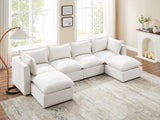 VANOMi Modular Sectional Sofa, 6 Seater Sectional Sofa Modular Sectional Couch for Living Room, U Shape Sofa VANOMi