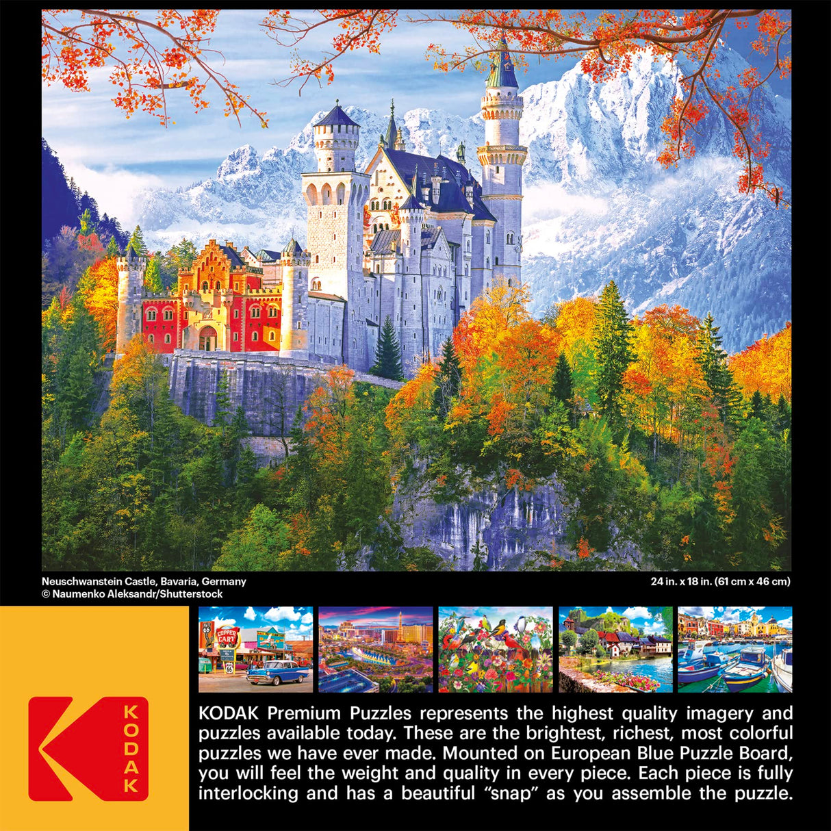 RoseArt - Kodak Premium - Castle, WA - 550 Piece Jigsaw Puzzle for Adults RoseArt