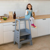 AVDAR Toddler Standing Tower Wooden Toddler Stool for Kitchen Adjustable Toddler Tower, Winner 2023 of Contemporary Good Design, Montessori Kitchen Tools AVDAR